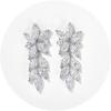 imageSWEETV Marquise Wedding Earrings for Brides Bridal Bridesmaid Earrings for Wedding Cubic Zirconia Dangle Drop Earrings for WomenSilver