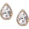 imageSWEETV Teardrop Bridal Earrings for Wedding Prom  Elegant Cubic Zirconia Stud Earrings for women brides bridesmaidsGold