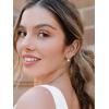 imageSWEETV Classical Pearl Dangle Drop Earrings for Women Pearl Hook Earrings Wedding Bridal Earrings for Brides BridesmaidsProm Jewelry GiftsGold