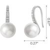 imageSWEETV Classical Pearl Dangle Drop Earrings for Women Pearl Hook Earrings Wedding Bridal Earrings for Brides BridesmaidsProm Jewelry GiftsSilver