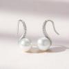 imageSWEETV Classical Pearl Dangle Drop Earrings for Women Pearl Hook Earrings Wedding Bridal Earrings for Brides BridesmaidsProm Jewelry GiftsSilver