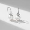 imageSWEETV Classical Pearl Dangle Drop Earrings for Women Pearl Hook Earrings Wedding Bridal Earrings for Brides BridesmaidsProm Jewelry GiftsSilverStyle3