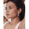 imageSWEETV Classical Pearl Dangle Drop Earrings for Women Pearl Hook Earrings Wedding Bridal Earrings for Brides BridesmaidsProm Jewelry GiftsSilverStyle3