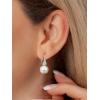 imageSWEETV Classical Pearl Dangle Drop Earrings for Women Pearl Hook Earrings Wedding Bridal Earrings for Brides BridesmaidsProm Jewelry GiftsSilverStyle3