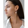 imageSWEETV Classical Pearl Dangle Drop Earrings for Women Pearl Hook Earrings Wedding Bridal Earrings for Brides BridesmaidsProm Jewelry GiftsSilverStyle4