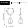 imageSWEETV Classical Pearl Dangle Drop Earrings for Women Pearl Hook Earrings Wedding Bridal Earrings for Brides BridesmaidsProm Jewelry GiftsSilverStyle4