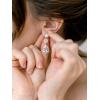 imageSWEETV Crystal Teardrop Wedding Bridal Earrings For Brides Bridesmaids Rhinestone Drop Dangle Earrings for Women Bridal Prom Party JewelryRose Gold