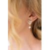 imageSWEETV Cubic Zirconia Pearl Wedding Bridal Earrings for Brides Bridesmaids Pearl Drop Earrings for Women Prom Jewelry GiftsRose Gold