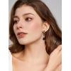 imageSWEETV Drop Earrings for WomenBridesmaidsBrides Teardrop Crystal Rhinestones Cubic Zirconia Earrings DanglingBlack RhinestoneGold Tone