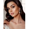 imageSWEETV Drop Earrings for WomenBridesmaidsBrides Teardrop Crystal Rhinestones Cubic Zirconia Earrings DanglingClear RhinestonesSilver Tone