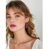 imageSWEETV Drop Earrings for WomenBridesmaidsBrides Teardrop Crystal Rhinestones Cubic Zirconia Earrings DanglingHot Pink RhinestoneGold Tone