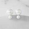 imageSWEETV Elegant 7mm White Pearl Stud Earrings for Women Wedding Bridal Stud Earrings for Brides Bridesmaids Prom Formal Jewelry Gifts
