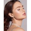 imageSWEETV Elegant 7mm White Pearl Stud Earrings for Women Wedding Bridal Stud Earrings for Brides Bridesmaids Prom Formal Jewelry Gifts