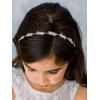 imageSWEETV Flower Girl Hair Accessories for Wedding Headband Girls Headpiece Princess Crystal Hair Pieces for Birthday Party First Communion