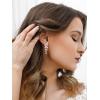 imageSWEETV Marquise Cubic Zirconia Bridal Earrings Elegant Wedding Earrings for Brides Bridesmaids Crystal Formal Drop Earrings for Women Jewelry GiftsGold
