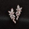 imageSWEETV Marquise Cubic Zirconia Bridal Earrings Elegant Wedding Earrings for Brides Bridesmaids Crystal Formal Drop Earrings for Women Jewelry GiftsRose Gold