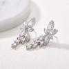 imageSWEETV Marquise Cubic Zirconia Bridal Earrings Elegant Wedding Earrings for Brides Bridesmaids Crystal Formal Drop Earrings for Women Jewelry GiftsSilver