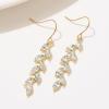imageSWEETV Marquise Rhinestone Dangle Earrings for Women Wedding Bridal Earrings for Brides Bridesmaids Crystal Drop Dangling Earrings for Prom or Pageant Gold