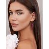 imageSWEETV Marquise Rhinestone Dangle Earrings for Women Wedding Bridal Earrings for Brides Bridesmaids Crystal Drop Dangling Earrings for Prom or PageantHot PinkGold Tone