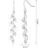 imageSWEETV Marquise Rhinestone Dangle Earrings for Women Wedding Bridal Earrings for Brides Bridesmaids Crystal Drop Dangling Earrings for Prom or Pageant Gold