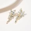 imageSWEETV Marquise Rhinestone Wedding Earrings for Brides Bridesmaids Elegant Bridal EarringsCrystal Formal Dangle Drop Earrings for Women Prom Jewelry GiftsClearGold Tone