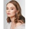 imageSWEETV Marquise Rhinestone Wedding Earrings for Brides Bridesmaids Elegant Bridal EarringsCrystal Formal Dangle Drop Earrings for Women Prom Jewelry GiftsClearSilver Tone