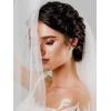 imageSWEETV Marquise Rhinestone Wedding Earrings for Brides Bridesmaids Elegant Bridal EarringsCrystal Formal Dangle Drop Earrings for Women Prom Jewelry GiftsClearSilver Tone