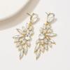 imageSWEETV Rhinestone Dangle Earrings for Women Crystal Statement Drop EarringsChandelier Wedding Bridal Earrings for Brides Prom Formal PartyGold