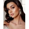 imageSWEETV Rhinestone Dangle Earrings for Women Crystal Statement Drop EarringsChandelier Wedding Bridal Earrings for Brides Prom Formal PartyGold