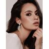 imageSWEETV Rhinestone Dangle Earrings for Women Crystal Statement Drop EarringsChandelier Wedding Bridal Earrings for Brides Prom Formal PartyGold