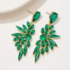 imageSWEETV Rhinestone Dangle Earrings for Women Crystal Statement Drop EarringsChandelier Wedding Bridal Earrings for Brides Prom Formal PartyGreen