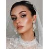 imageSWEETV Rhinestone Dangle Earrings for Women Crystal Statement Drop EarringsChandelier Wedding Bridal Earrings for Brides Prom Formal PartySilver