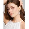 imageSWEETV Rhinestone Dangle Earrings for Women Crystal Statement Drop EarringsChandelier Wedding Bridal Earrings for Brides Prom Formal PartySilver