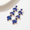 imageSWEETV Rhinestone Dangle Earrings for Women Sparkly Wedding Bridal Earrings for Brides Bridesmaids Crystal Statement Drop Earrings Prom Formal PartyBlue