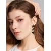 imageSWEETV Rhinestone Dangle Earrings for Women Sparkly Wedding Bridal Earrings for Brides Bridesmaids Crystal Statement Drop Earrings Prom Formal PartyBlack