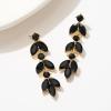 imageSWEETV Rhinestone Dangle Earrings for Women Sparkly Wedding Bridal Earrings for Brides Bridesmaids Crystal Statement Drop Earrings Prom Formal PartyBlack