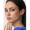 imageSWEETV Rhinestone Dangle Earrings for Women Sparkly Wedding Bridal Earrings for Brides Bridesmaids Crystal Statement Drop Earrings Prom Formal PartyBlue