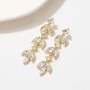 imageSWEETV Rhinestone Dangle Earrings for Women Sparkly Wedding Bridal Earrings for Brides Bridesmaids Crystal Statement Drop Earrings Prom Formal PartyGold