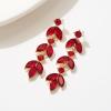 imageSWEETV Rhinestone Dangle Earrings for Women Sparkly Wedding Bridal Earrings for Brides Bridesmaids Crystal Statement Drop Earrings Prom Formal PartyRed