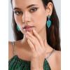 imageSWEETV Rhinestone Statement Earrings for Women Vintage Cluster Drop Dangle EarringsChandelier Earrings Dangling for Prom Wedding Bridal PartyCyan
