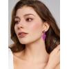 imageSWEETV Rhinestone Statement Earrings for Women Vintage Cluster Drop Dangle EarringsChandelier Earrings Dangling for Prom Wedding Bridal PartyHot Pink