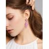 imageSWEETV Rhinestone Statement Earrings for Women Vintage Cluster Drop Dangle EarringsChandelier Earrings Dangling for Prom Wedding Bridal PartyPink