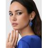 imageSWEETV Rhinestone Statement Earrings for Women Vintage Cluster Drop Dangle EarringsChandelier Earrings Dangling for Prom Wedding Bridal PartySapphire