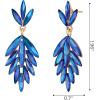 imageSWEETV Rhinestone Statement Earrings for Women Vintage Cluster Drop Dangle EarringsChandelier Earrings Dangling for Prom Wedding Bridal PartyViolet