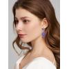 imageSWEETV Rhinestone Statement Earrings for Women Vintage Cluster Drop Dangle EarringsChandelier Earrings Dangling for Prom Wedding Bridal PartyViolet
