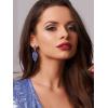 imageSWEETV Rhinestone Statement Earrings for Women Vintage Cluster Drop Dangle EarringsChandelier Earrings Dangling for Prom Wedding Bridal PartyViolet