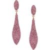 imageSWEETV Crystal Chandelier Earrings for Women Brides Rhinestone Silver Black Dangle Earrings for Wedding Prom Party Long Drop Dangling Earrings for Costume JewelryPink