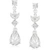imageSWEETV Drop Earrings for WomenBridesmaidsBrides Teardrop Crystal Rhinestones Cubic Zirconia Earrings DanglingClear RhinestonesSilver Tone