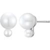 imageSWEETV Elegant 7mm White Pearl Stud Earrings for Women Wedding Bridal Stud Earrings for Brides Bridesmaids Prom Formal Jewelry Gifts