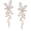 imageSWEETV Marquise Cubic Zirconia Bridal Earrings Elegant Wedding Earrings for Brides Bridesmaids Crystal Formal Drop Earrings for Women Jewelry GiftsGold